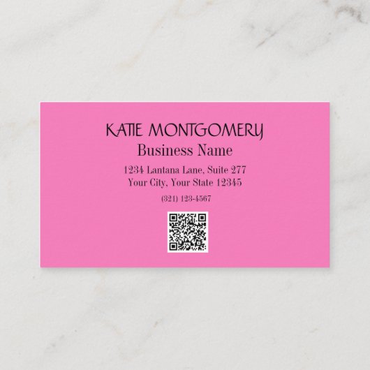 Luxury Unique QR Code Holographic Visitenkarte (Rückseite)