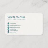 Luxury Vacation Rental QR Code Visitenkarte (Rückseite)