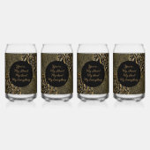 Luxury, Valentine's Day,Black Gold Florals ,Pixel  Dosenglas (Hinten)