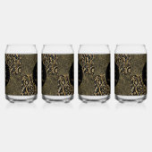 Luxury, Valentine's Day,Black Gold Florals ,Pixel  Dosenglas (Rechts)