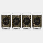 Luxury, Valentine's Day,Black Gold Florals ,Pixel  Dosenglas (Vorderseite)