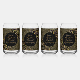 Luxury, Valentine's Day,Black Gold Florals ,Pixel  Dosenglas