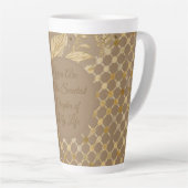 Luxury, Valentine's Day, Gold Flowers, Pixels  Milchtasse (Rechte Ecke)