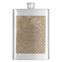 Luxury,Valentine's Day,Gold Flowers,Pixels Pattern Flachmann