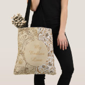Luxury,Valentine's Day,Lovely Gold Flowers Pattern Tasche (Von Nahem)