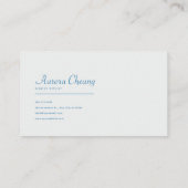 Luxury Victorian Blue Floral Ornate Gold Frame Visitenkarte (Rückseite)