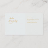 Luxury Victorian Blue Floral Ornate Gold Plate Visitenkarte (Rückseite)