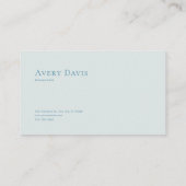 Luxury Victorian Ornate Gold Frame Blue Floral Visitenkarte (Rückseite)