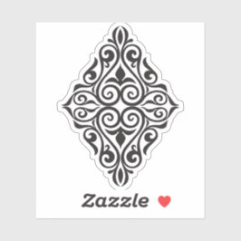 Luxury Vintage Floral Frame Decorative Art Aufkleber