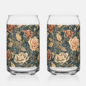 Luxury, Vintage,Garden of Roses, Blue Background Dosenglas (Rückseite)