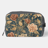 Luxury, Vintage,Garden of Roses, Grey Background Waschbeutel (Rückseite)