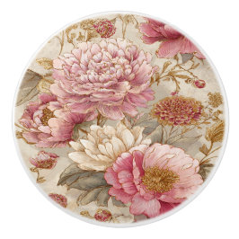 Luxury Vintage Indira Floral Keramikknauf