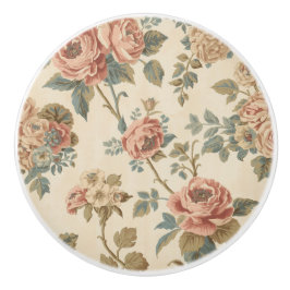 Luxury Vintage Indira Floral Keramikknauf