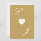 Luxury Vintage Ivory Ballroom Wedding Invite Einladung (Rückseite)