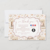 Luxury Vintage Patisserie Bakery Business Dankeskarte (Vorderseite)