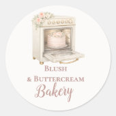 Luxury Vintage Patisserie Bakery Business Runder Aufkleber (Vorderseite)