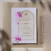 Luxury Walima Einladung | Wasserfarben-Hydrangeas