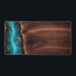 Luxury Walnut Wood and Teal Resin Art Desk Mat Schreibtischunterlage<br><div class="desc">This Luxury Walnut Wood and Teal Resin Art Desk Mat features a hyper-detailed texture of natural dark walnut grain and vibrant epoxy resin. Perfect for high-end home office decor or as an executive gift idea. Elevate your workspace with this sophisticated,  large-format desk pad designed for both style and performance.</div>