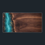 Luxury Walnut Wood and Teal Resin Art Desk Mat Schreibtischunterlage<br><div class="desc">This Luxury Walnut Wood and Teal Resin Art Desk Mat features a hyper-detailed texture of natural dark walnut grain and vibrant epoxy resin. Perfect for high-end home office decor or as an executive gift idea. Elevate your workspace with this sophisticated,  large-format desk pad designed for both style and performance.</div>