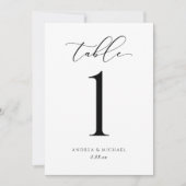 Luxury Wedding Calligraphy Script Tischnummer (Vorderseite)