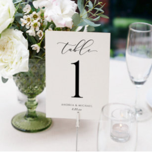 Luxury Wedding Calligraphy Script Tischnummer