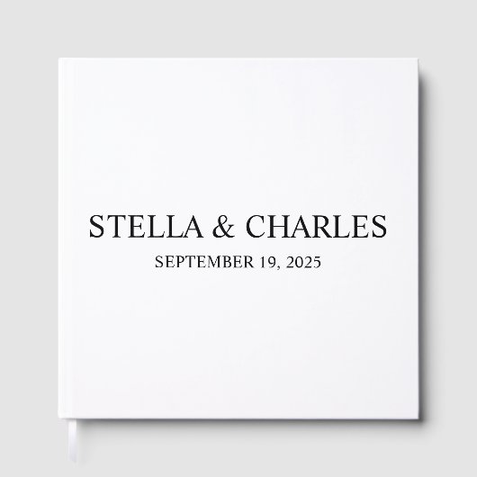 Luxury Wedding Guest Book , Personalisierter Name Gästebuch (Vorderseite)