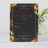 luxury wedding invite einladung (Stehend Vorderseite)