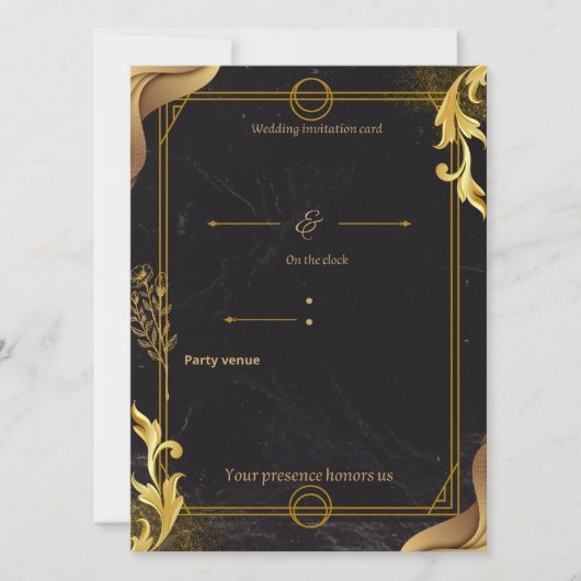 luxury wedding invite einladung (Vorderseite)