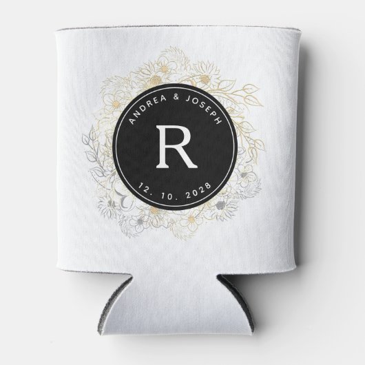 Luxury Wedding Monogram Dosenkühler (Vorderseite)