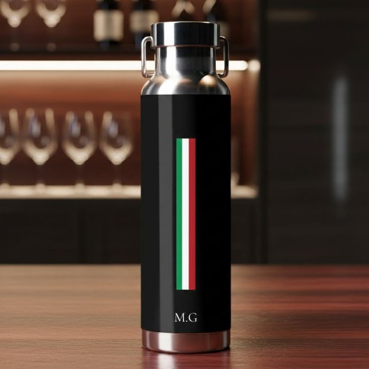 Luxury Wellness Black Thermal Bottle Italy Trinkflasche