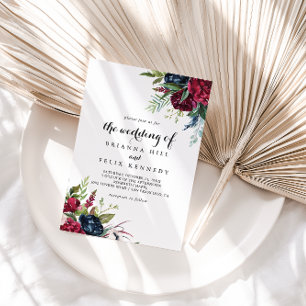 Luxury Whimsical Boho Floral Wedding Einladung