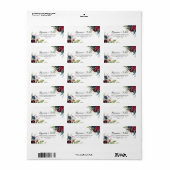 Luxury Whimsical Boho Floral Wedding RSVP Adresse Adressaufkleber (Vorne)