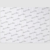 Luxury White And Black Sophisticated Name Wedding  Seidenpapier (Vorderseite)