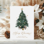 Luxury White and Gold Christmas Feiertagskarte