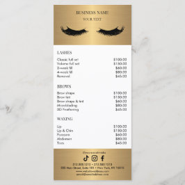 Luxury White and Gold Salon Price List Menükarte