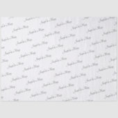 Luxury White Black Text Customizable Name Wedding  Seidenpapier (Vorderseite)