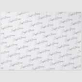 Luxury White Black Text Customizable Name Wedding  Seidenpapier (Vorderseite)