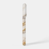 Luxury White Calacatta Marble with Gold Veins iPhone Hülle (Rechte Seite)