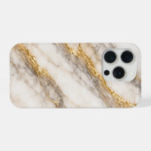 Luxury White Calacatta Marble with Gold Veins iPhone Hülle (Rückseite (Horizontal))