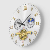 Luxury White Elegant Automatic  Große Wanduhr (Winkel)