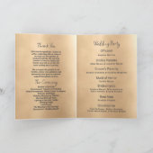 Luxury white gold chic sequins Wedding Program Programm (Innenseite)