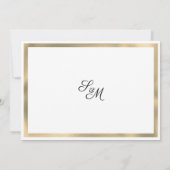 Luxury white gold glitter drips Thank You Einladung (Rückseite)