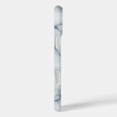 Luxury White Marble Case - Elegant Blue & Grey  (Rückseite / Rechts)