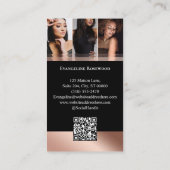 Luxury Wig Hair Studio Arch Luxe Photo Black Rose Visitenkarte (Rückseite)