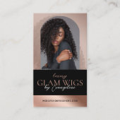 Luxury Wig Hair Studio Arch Luxe Photo Black Rose Visitenkarte (Vorderseite)