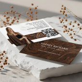 Luxury Woodgrain Professional Real Estate Photo Visitenkarte