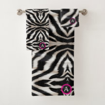 Luxury Zebra Print Elegant Black & White Faux Fur 