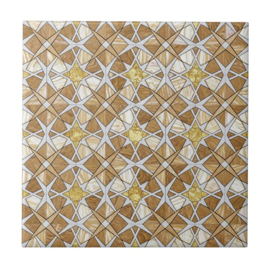 Luxury Zellige Moroccan Mosaic Pattern Beige Cream Fliese (Vorderseite)