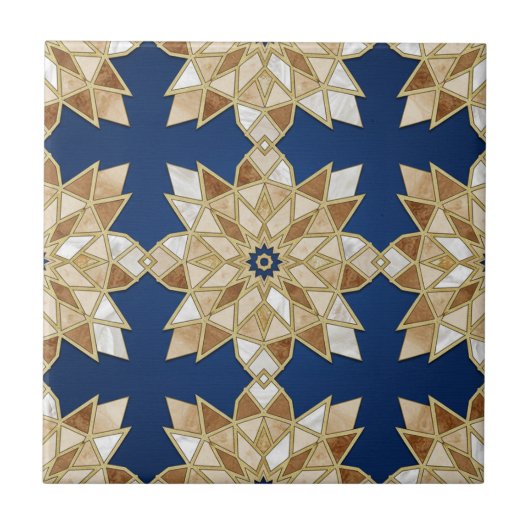 Luxury Zellige Moroccan Mosaic Seamless Pattern  Fliese (Vorderseite)