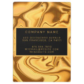 Luxus 2 in 1 Elegante Gold Marmor Business Card & Klemmbrett (Rückseite)